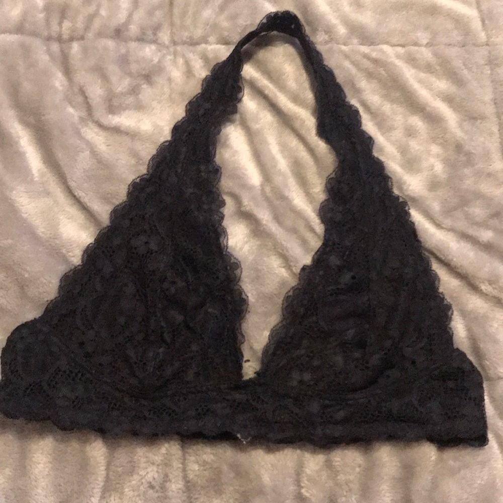 Free People Black Lace Bralette